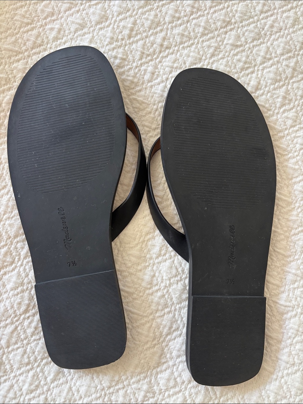 Madewell Black leather Women's Flip Flop - Picture 4 of 4
